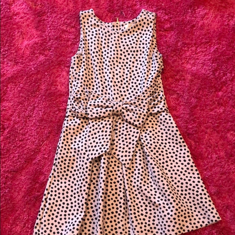 Kate spade pink and black polka dot dress!
